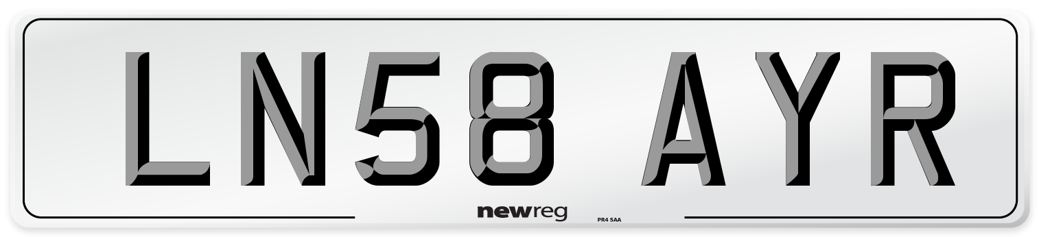 LN58 AYR Number Plate from New Reg